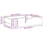vidaXL Tiroirs sous le lit avec roulettes 2 Pièces 65x55x17 cm pin massif