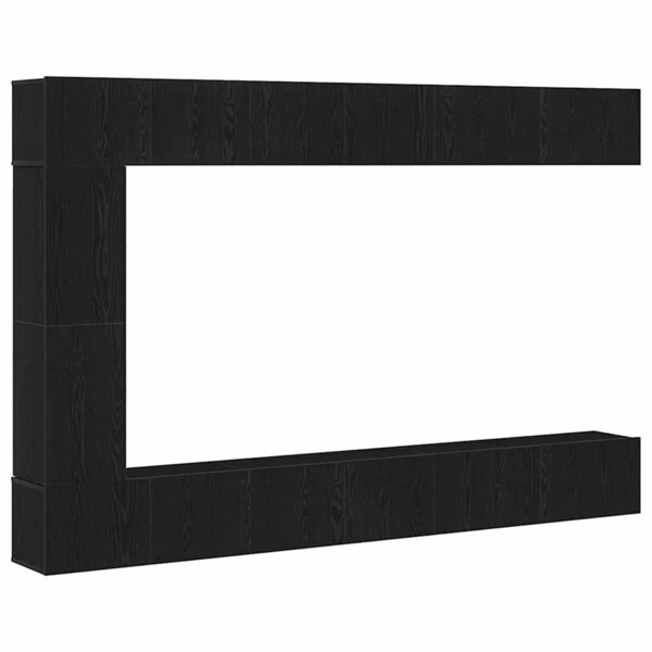 vidaXL Ensemble meuble TV 9 Pièces Chêne noir Bois d'ingénierie