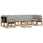 vidaXL Ensemble de canapés d'extérieur 8 pc Blanc et gris clair