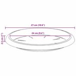 vidaXL Plateau à fleurs rond 24 Pièces Noir Ø 27 x 2 5 cm Plastique