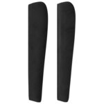 vidaXL Tête de lit avec oreilles Noir 147x23x118/128 cm Velours
