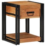 vidaXL Table de Nuit 40x40x50 cm en Bois d'Acacia Massif