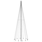 vidaXL Sapin de Noël avec piquet 732 LED blanc chaud 500 cm