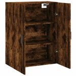 vidaXL Armoire murale chêne fumé 69 5x34x90 cm