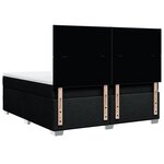 vidaXL Sommier à lattes de lit avec matelas Noir 180x200 cm Tissu