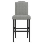 vidaXL Chaises de bar lot de 2 bois massif d'hévéa et tissu