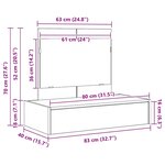 vidaXL Table de Toilette Marron 83 x 40 x 70 cm Bois d'ingénierie