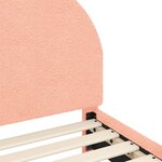 vidaXL Cadre de lit pour enfants avec tête de lit Rose 80 x 160 cm