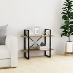 vidaXL Bibliothèque à 2 niveaux 80x30x70 cm bois de pin massif