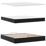 VidaXL Cadre de lit ottoman avec matelas noir 200x200 cm similicuir