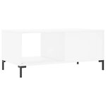 vidaXL Table basse blanc 90x50x40 cm bois d'ingénierie