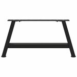 vidaXL Pieds de table basse en forme de A  2 pièces  noir  70 x (30-31) cm  acier