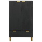 vidaXL Buffet noir 60x33x100 cm bois d'ingénierie