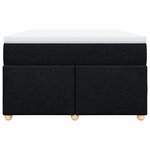 vidaXL Sommier à lattes de lit avec matelas noir 120x190 cm tissu