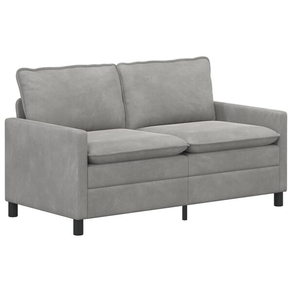 vidaXL Canapé Gris clair 156 x 81 x 87 5 cm Velours