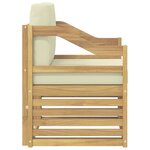 vidaXL Canapé d’extérieur Polyester Blanc et crème