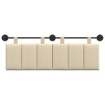vidaXL Tête de lit suspendue Crème tissu