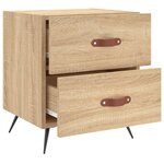 vidaXL Tables de chevet 2 Pièces chêne sonoma 40x35x47 5 cm