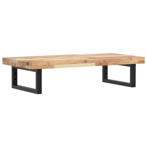 vidaXL Étagère de vasque murale acier et bois massif d'acacia