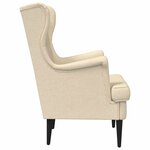 vidaXL Fauteuil Crème Tissu