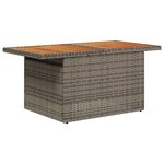 vidaXL Ensemble de salle à manger de jardin 11 pièces avec coussins en poly rattan gris et acacia