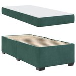 vidaXL Cadre de lit avec matelas Vert foncé 90 x 200 cm tissu