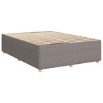 vidaXL Sommier à lattes de lit avec matelas Taupe 140x190 cm Tissu