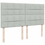 vidaXL Sommier à lattes de lit et matelas Gris clair 200x200cm Velours
