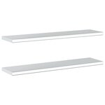 vidaXL Étagères murales 2 Pièces 100x23 5x3 cm argenté acier inoxydable