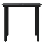 vidaXL Ensemble à manger de jardin et coussins 3 Pièces Gris et noir