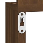 vidaXL Étagère d'angle murale Chêne brun 20x20x127 5cm Bois ingénierie