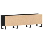 Meuble TV vidaXL Noir Chêne 150x30x44 5 cm Bois d'ingénierie