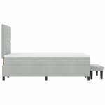 vidaXL Lit à ressorts avec matelas Gris clair 120 x 200 cm Velours