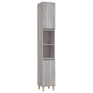 vidaXL Armoire de bain sonoma gris 30x30x190 cm bois d'ingénierie