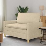 vidaXL Canapé Crème 126 x 81 x 87 5 cm Tissu