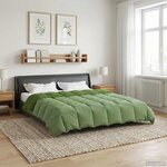 vidaXL Duvet d'été simple Matelassé Vert 200 x 200 cm Microfibre