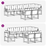 vidaXL Ensemble de canapés d'extérieur 8 pc Blanc et gris clair