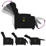 vidaXL Fauteuil de massage inclinable électrique Noir Tissu