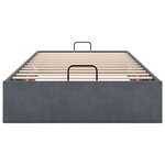 vidaXL Cadre de lit ottoman sans matelas gris foncé 80x200 cm velours