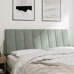 vidaXL Coussin de tête de lit Hanko gris clair 120 cm velours