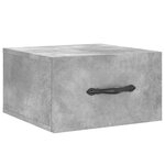 vidaXL Tables de chevet murales 2 Pièces gris béton 35x35x20 cm