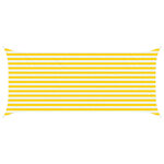 vidaXL Voile d'ombre Jaune et blanc 4 5 x 2 m 100   polyester Oxford