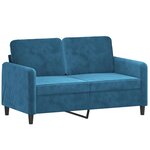 vidaXL Ensemble de canapés 2 Pièces bleu velours