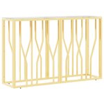 vidaXL Table console 110x30x70 cm acier inoxydable et verre