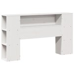 vidaXL Lit bibliothèque sans matelas blanc 135x190 cm bois pin massif