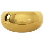 vidaXL Lavabo 40 x 15 cm Céramique Doré