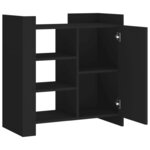 vidaXL Buffet noir 73 5x35x75 cm bois d'ingénierie