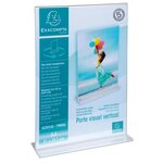 Porte-visuel Droit Vertical A4 - Cristal - Exacompta