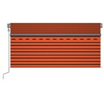 vidaXL Auvent rétractable automatique store 3 5x2 5 m Orange et marron
