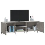 vidaXL Meuble TV gris béton 150x30x50 cm bois d'ingénierie